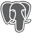 Postgr SQL logo gris