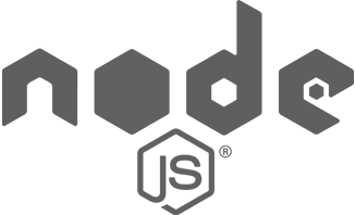 node js logo gris
